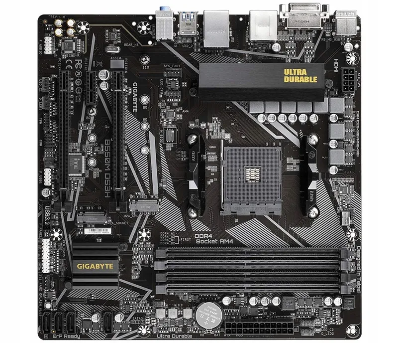 GIGABYTE B550M DS3H Moederbord Ryzen DDR4 4733MHz PCIe 4.0 — foto 2