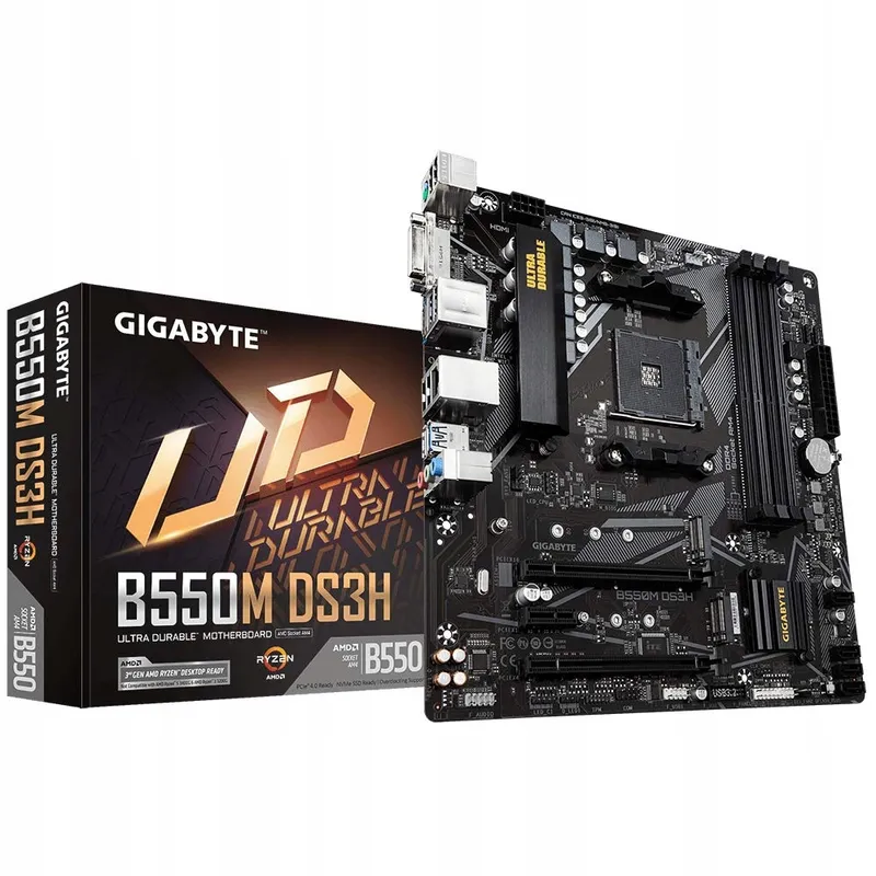 GIGABYTE B550M DS3H Moederbord Ryzen DDR4 4733MHz PCIe 4.0 — foto 1