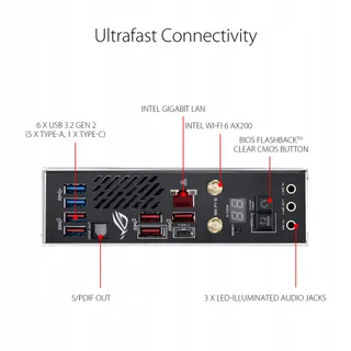 ASUS ROG Crosshair VIII Impact Moederbord AM4 WiFi 6 USB 3.2 — miniatuur 6