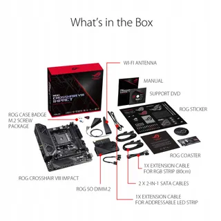 ASUS ROG Crosshair VIII Impact Moederbord AM4 WiFi 6 USB 3.2 — miniatuur 7