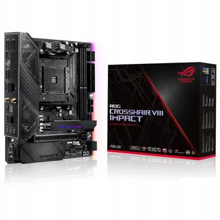 ASUS ROG Crosshair VIII Impact Moederbord AM4 WiFi 6 USB 3.2 — miniatuur 1