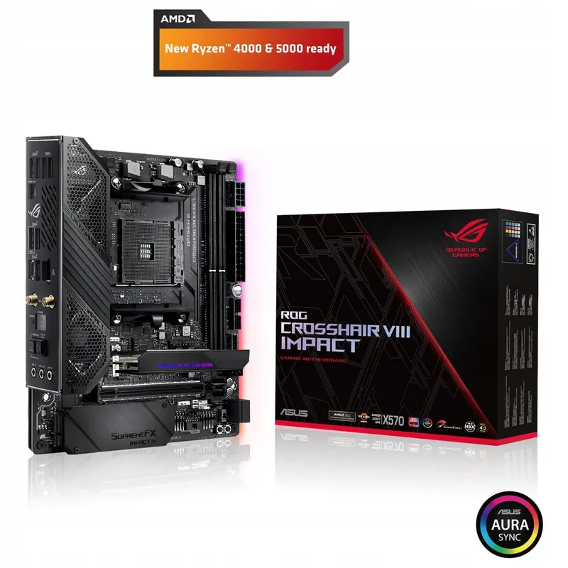 ASUS ROG Crosshair VIII Impact Moederbord AM4 WiFi 6 USB 3.2 — foto 2