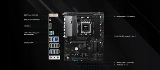 ASROCK Moederbord AMD AM5 B850 Pro-A WiFi Gaming — miniatuur 3