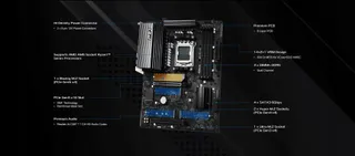 ASROCK Moederbord AMD AM5 B850 Pro-A WiFi Gaming — miniatuur 5