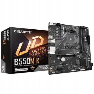 GIGABYTE B550M K Moederbord Ryzen 5000 AM4 DDR4 M.2 USB3.2 PCIe4.0 — miniatuur 1