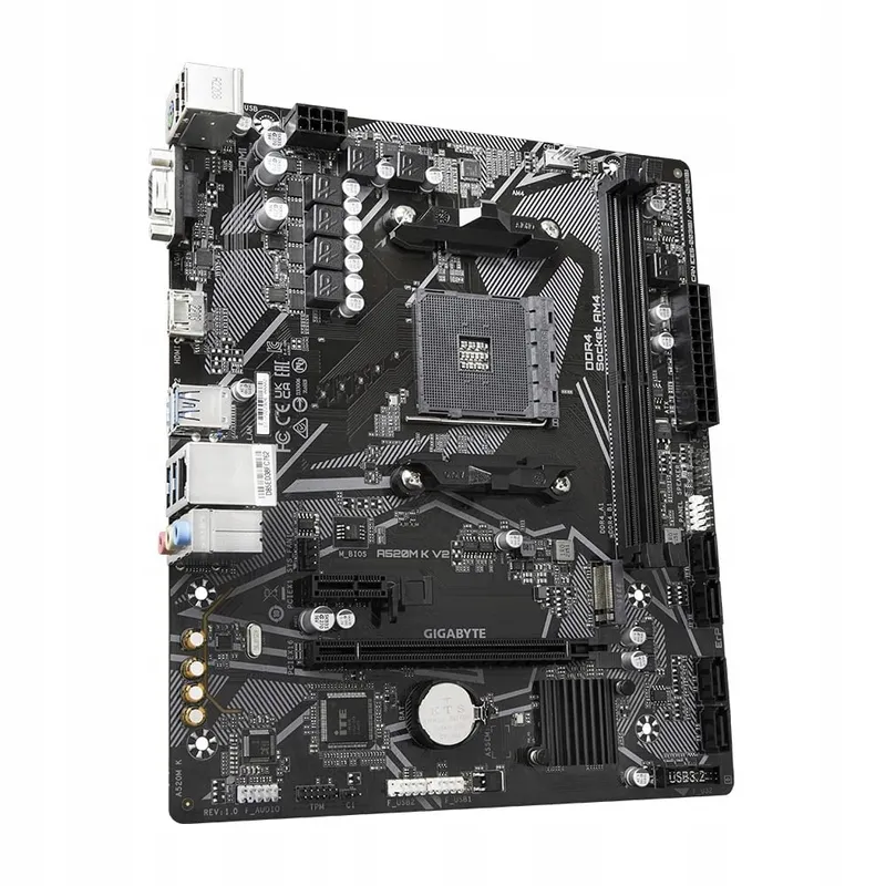 GIGABYTE A520M K V2 MicroATX Moederbord AMD A520 Chipset — foto 3