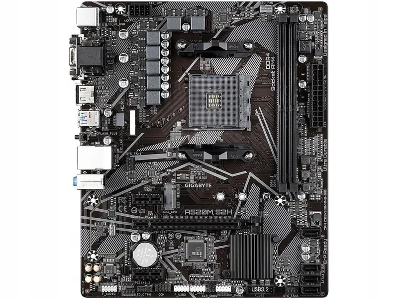 GIGABYTE A520M S2H Moederbord AM4 MicroATX NVMe PCIe RGB Fusion — foto 1