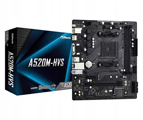 ASROCK A520M-HVS Moederbord AMD AM4 DDR4 Micro-ATX HDMI USB3.2 — foto 1