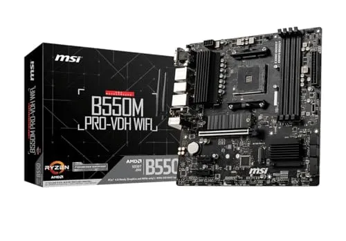 MSI B550M PRO-VDH WiFi Moederbord AM4 DDR4 Micro-ATX M.2 PCIe4.0 USB3.2 — foto 1