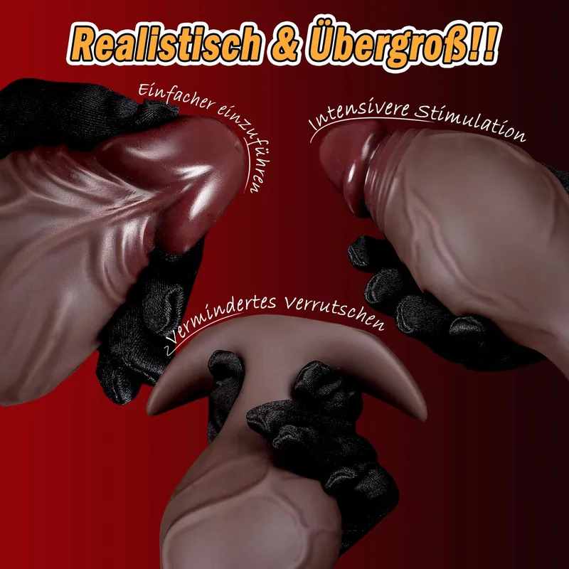 Silicone Zwarte Buttplug 8cm Dildo Trainer XXL — foto 3