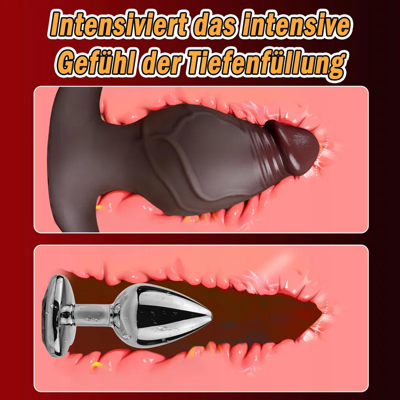 Silicone Zwarte Buttplug 8cm Dildo Trainer XXL — foto 5