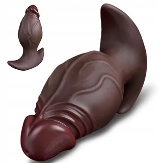 Silicone Zwarte Buttplug 8cm Dildo Trainer XXL — miniatuur 1