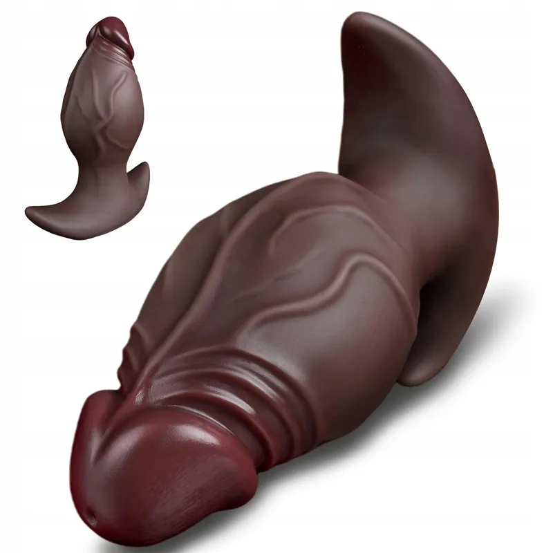 Silicone Zwarte Buttplug 8cm Dildo Trainer XXL — foto 1