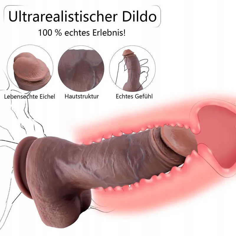 SUPER-KLASSIKER Realistische Siliconen Dildo Sterke Zuignap Paren — foto 5