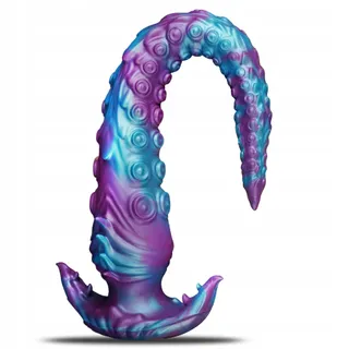 XXL Fantasy Tentakel Dildo Paars Turquoise 40cm Octopus Textuur