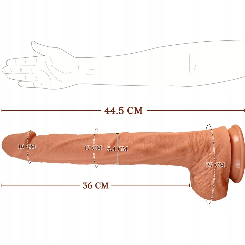 XXL Realistische Siliconen Dildo 44cm — foto 3