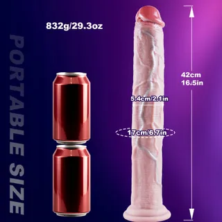 Gigantische Realistische Siliconen Dildo 42cm Sterke Zuignap — miniatuur 7