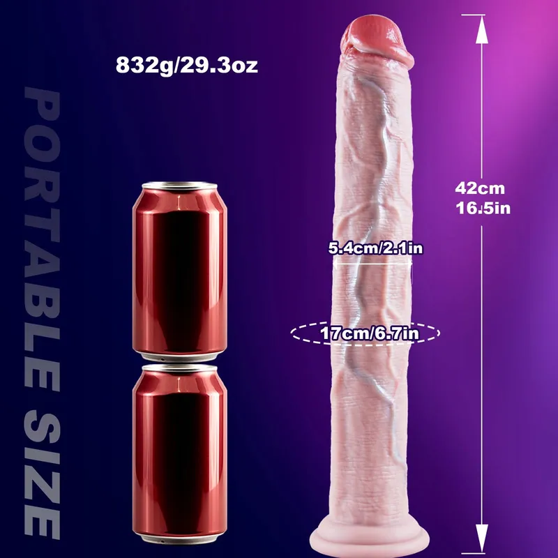 Gigantische Realistische Siliconen Dildo 42cm Sterke Zuignap — foto 7