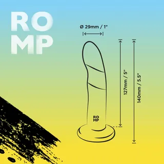 ROMP Piccolo Blauwe Dildo 14cm Siliconen Compatibel Vibrator — miniatuur 6