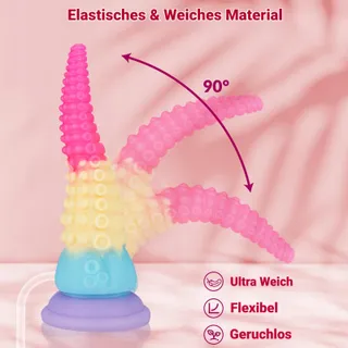 SPRITZ Monster Dildo 20cm Siliconen Tentakel met Zuignap — miniatuur 5