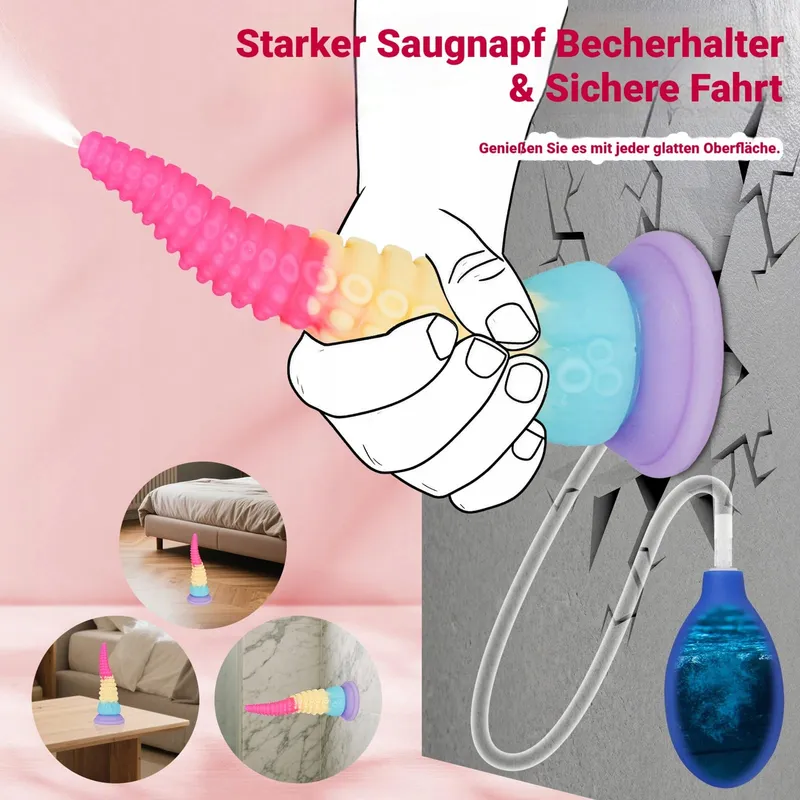 SPRITZ Monster Dildo 20cm Siliconen Tentakel met Zuignap — foto 3