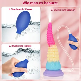SPRITZ Monster Dildo 20cm Siliconen Tentakel met Zuignap — miniatuur 4