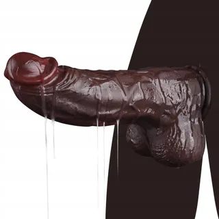 XXL Realistische Dildo Siliconen Zwart met Zuignap 6.6cm