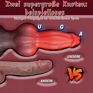 KNOT Dildo Monster 21.8cm Silicone Sterke Zuignap Realistisch — miniatuur 4