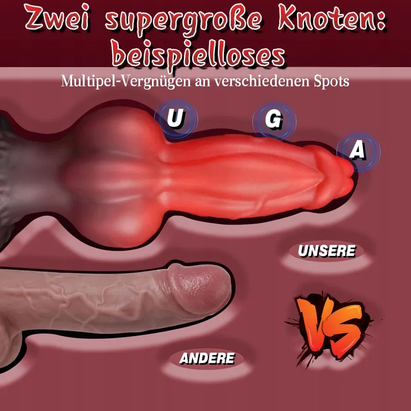 KNOT Dildo Monster 21.8cm Silicone Sterke Zuignap Realistisch — foto 4