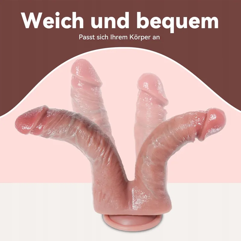 REALISTISCHER Dubbelkoppige Dildo 20cm Zuignap G-Punkt — foto 6