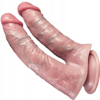REALISTISCHER Dubbelkoppige Dildo 20cm Zuignap G-Punkt — miniatuur 1