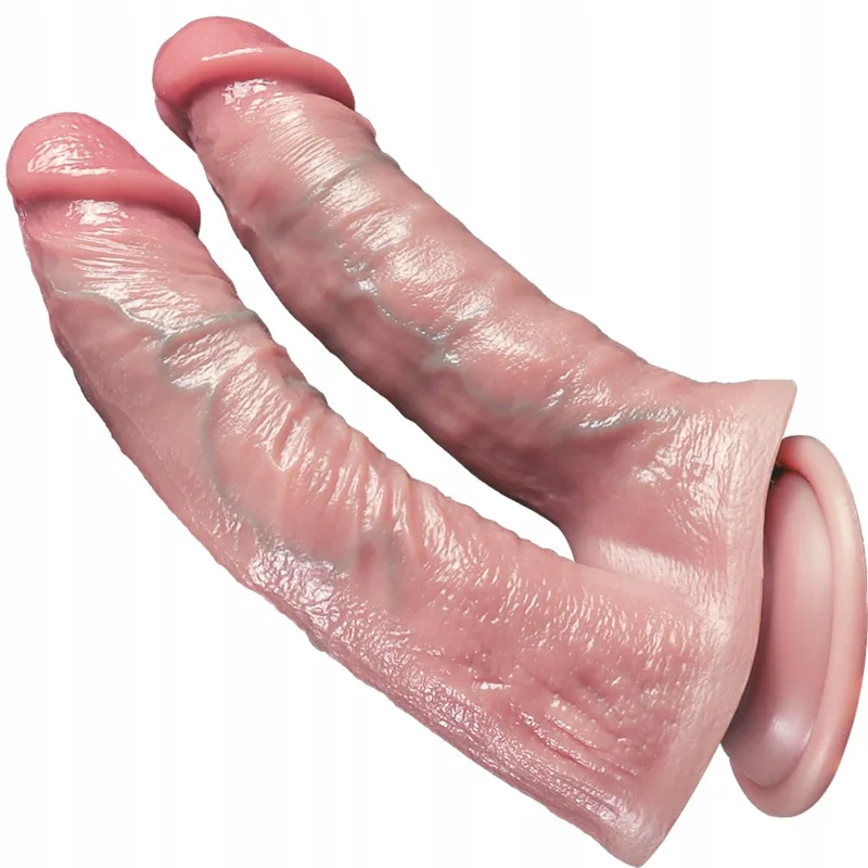 REALISTISCHER Dubbelkoppige Dildo 20cm Zuignap G-Punkt — foto 1