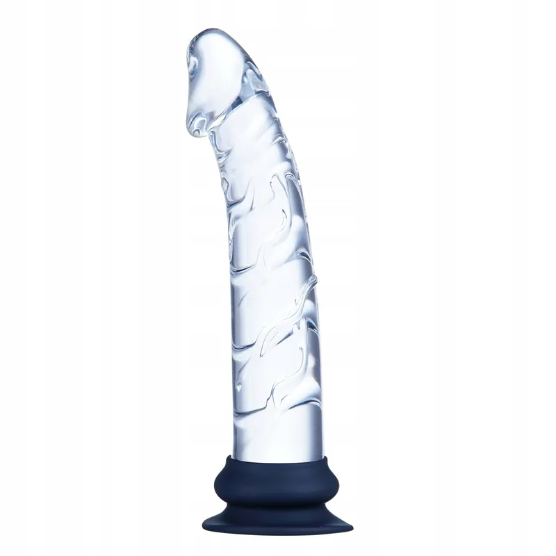 Glazen Realistische Dildo 21cm Siliconen Zuignap Koppels — foto 1