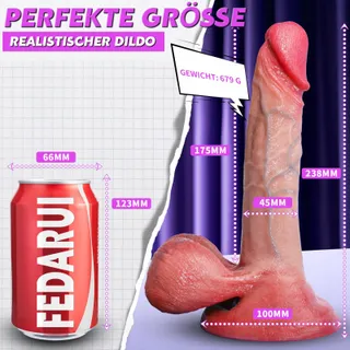 REALISTISCHER DILDO Erotisch Speelgoed 23,8cm — miniatuur 5