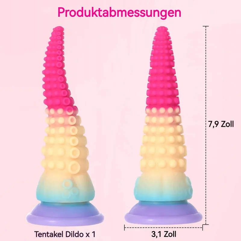 TENTAKEL Dildo 20cm Siliconen Zuignap Stimulatie — foto 6
