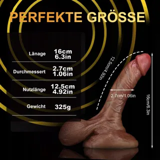 CHICLSQ Realistische Siliconen Dildo Met Sterke Zuignap — miniatuur 5