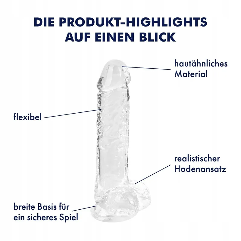 EIS Transparante Natuurlijke Dildo Maat M 22cm — foto 2