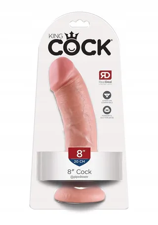 KING COCK Realistische Dildo 20cm Huidskleur — miniatuur 2