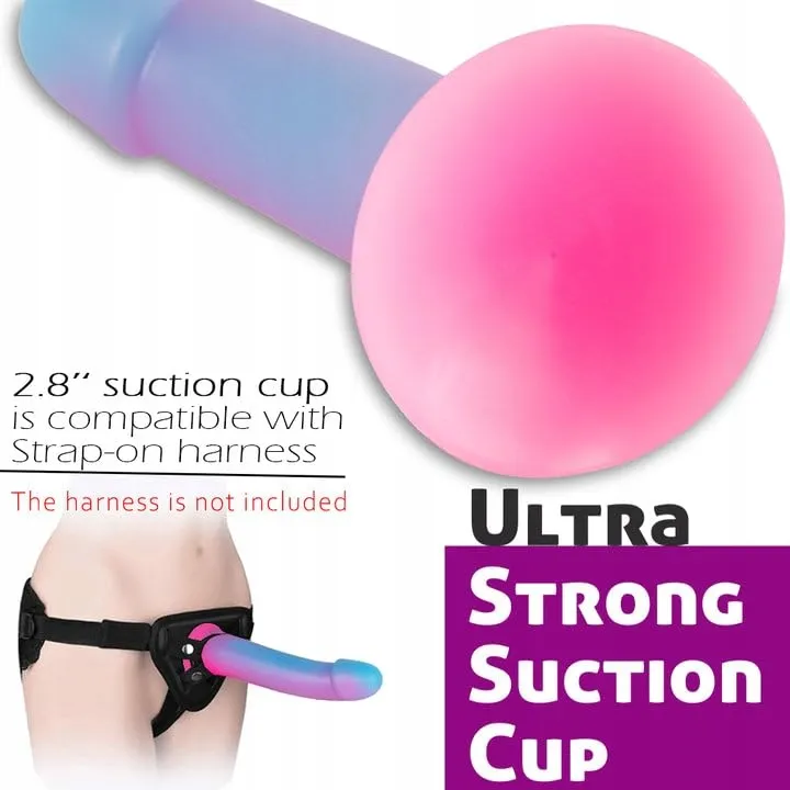 Realistische Siliconen Dildo 18cm Regenboog Zuignap — foto 4