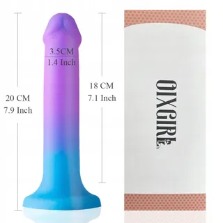Dildo 20cm Siliconen met Zuignap voor Vaginaal en Anaal — miniatuur 2