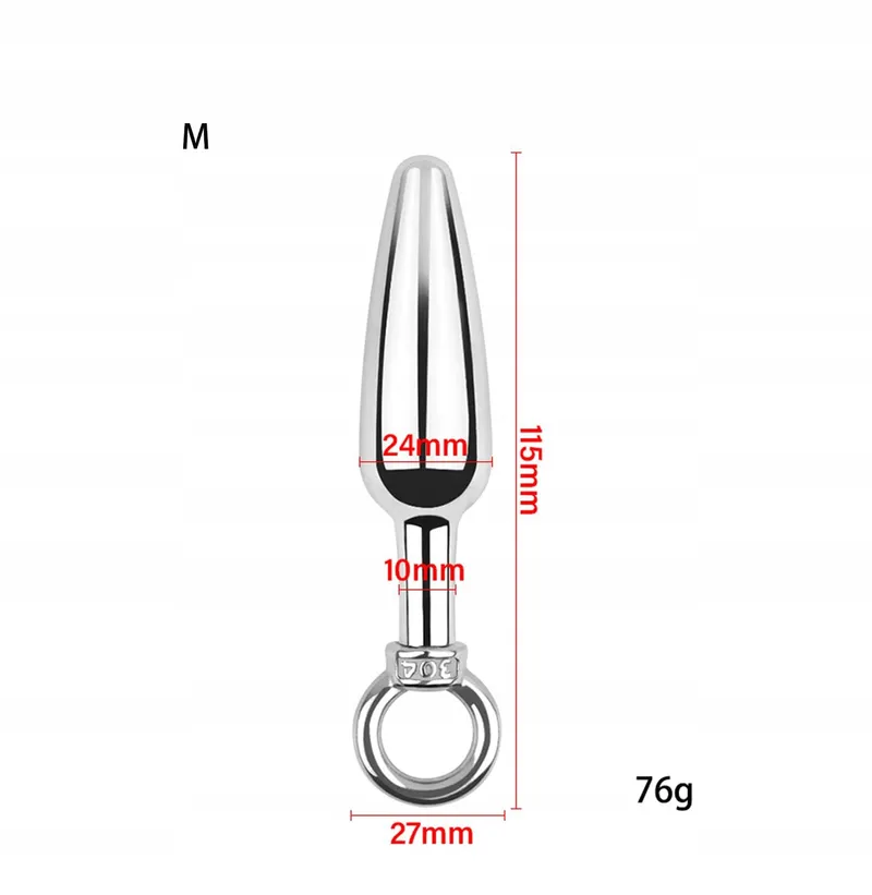 GERRIT Stalen Analplug met Ring Prostaat Dildo SM Speelgoed L — foto 4