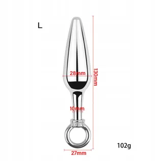 GERRIT Stalen Analplug met Ring Prostaat Dildo SM Speelgoed L — miniatuur 5