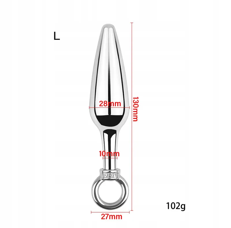 GERRIT Stalen Analplug met Ring Prostaat Dildo SM Speelgoed L — foto 5
