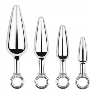 GERRIT Stalen Analplug met Ring Prostaat Dildo SM Speelgoed L — miniatuur 1