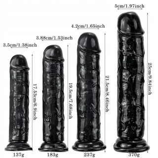 Realistische Dildo 25cm Groot Flexibel Sterke Zuignap — miniatuur 2