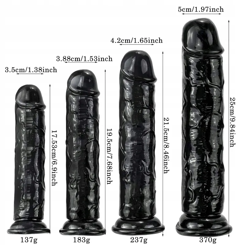 Realistische Dildo 25cm Groot Flexibel Sterke Zuignap — foto 2