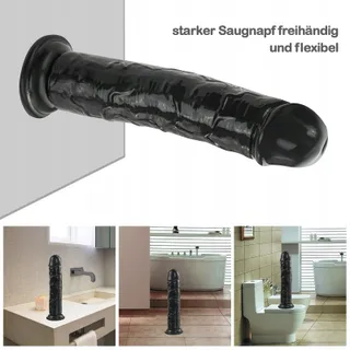 Realistische Dildo 25cm Groot Flexibel Sterke Zuignap — miniatuur 6