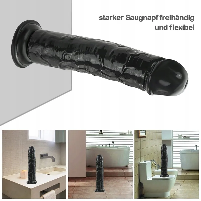 Realistische Dildo 25cm Groot Flexibel Sterke Zuignap — foto 6