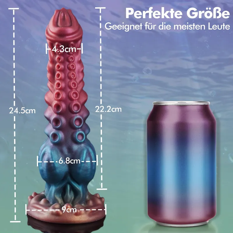 FANTASY Tentakel Monster Dildo 24cm Siliconen Zuignap — foto 2