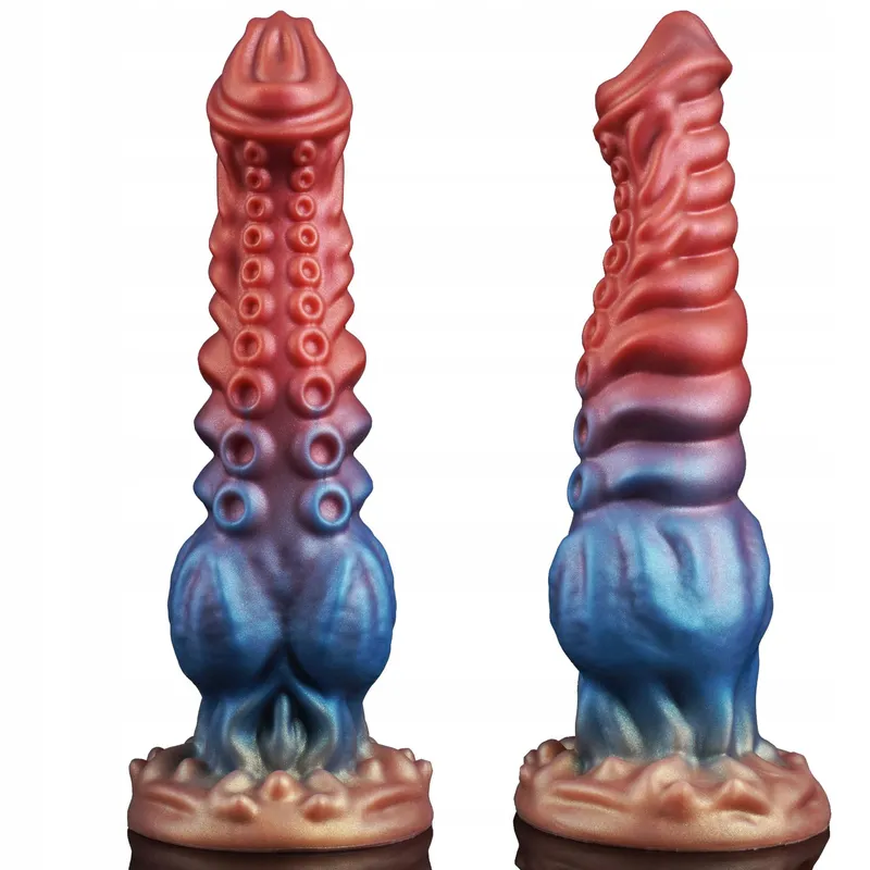 FANTASY Tentakel Monster Dildo 24cm Siliconen Zuignap — foto 1